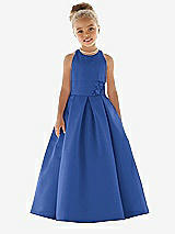 Front View Thumbnail - Classic Blue Flower Girl Dress FL4059