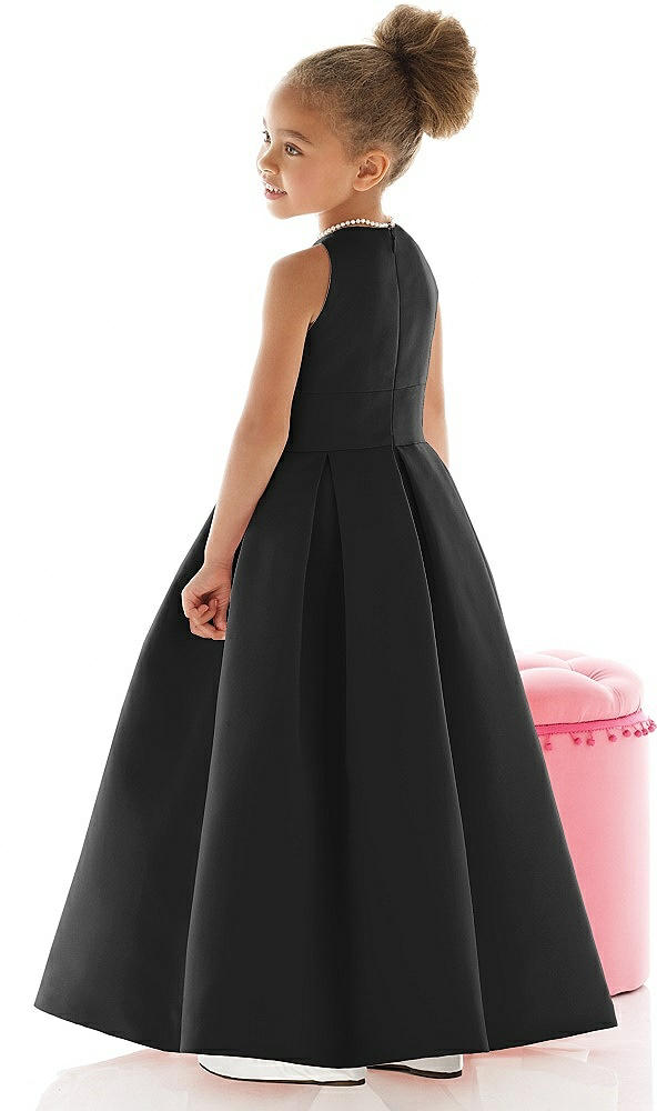 Back View - Black Flower Girl Dress FL4059