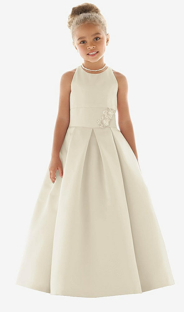 Front View - Champagne Flower Girl Dress FL4059