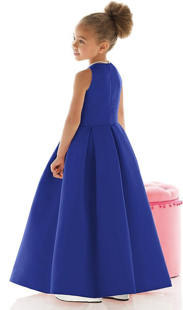 Back View - Cobalt Blue Flower Girl Dress FL4059