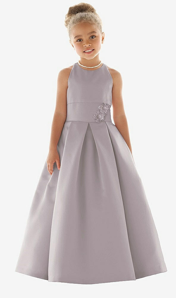 Front View - Cashmere Gray Flower Girl Dress FL4059