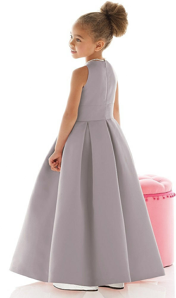 Back View - Cashmere Gray Flower Girl Dress FL4059