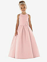 Front View Thumbnail - Rose - PANTONE Rose Quartz Flower Girl Dress FL4059