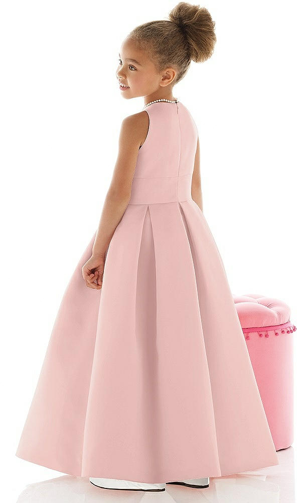 Back View - Rose - PANTONE Rose Quartz Flower Girl Dress FL4059