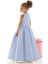 Rear View Thumbnail - Sky Blue Flower Girl Dress FL4059