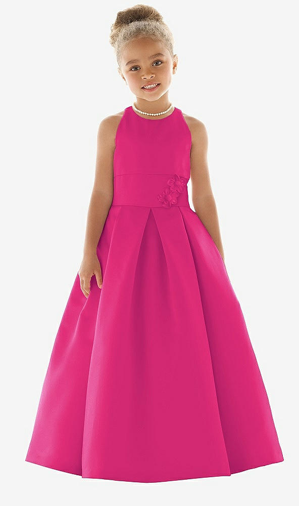 Front View - Think Pink Flower Girl Dress FL4059