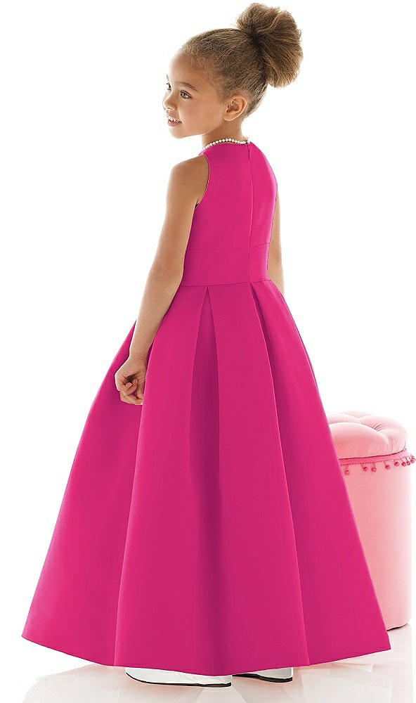 Back View - Think Pink Flower Girl Dress FL4059
