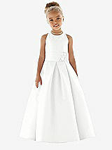 Front View Thumbnail - White Flower Girl Dress FL4059
