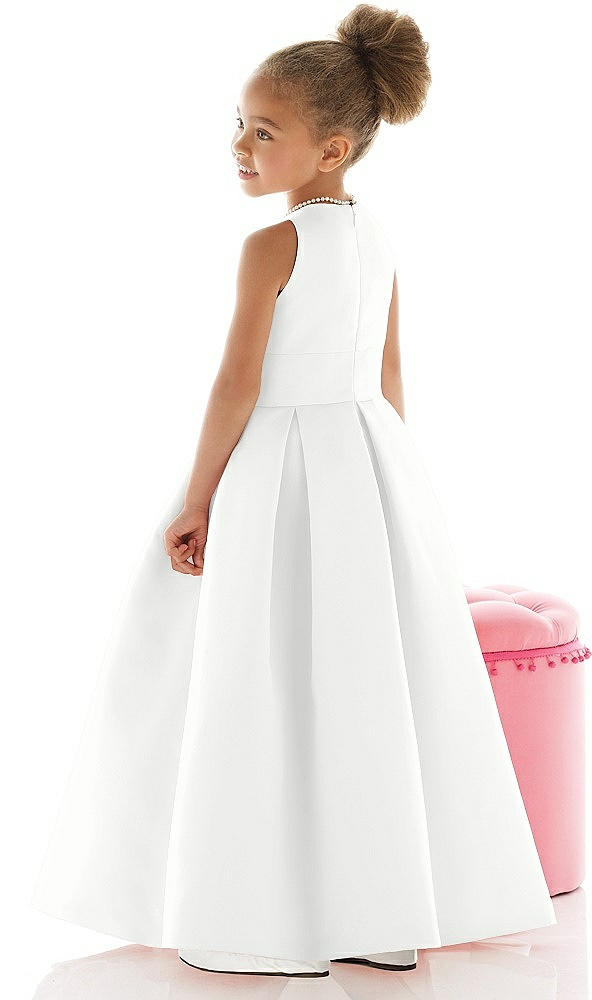 Back View - White Flower Girl Dress FL4059