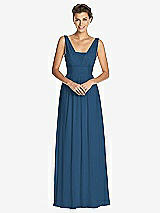 Front View Thumbnail - Dusk Blue Dessy Collection Bridesmaid Dress 3026