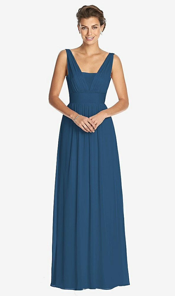 Front View - Dusk Blue Dessy Collection Bridesmaid Dress 3026