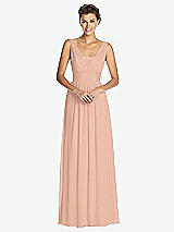 Front View Thumbnail - Pale Peach Dessy Collection Bridesmaid Dress 3026