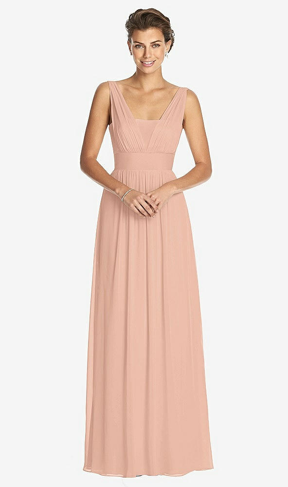 Front View - Pale Peach Dessy Collection Bridesmaid Dress 3026