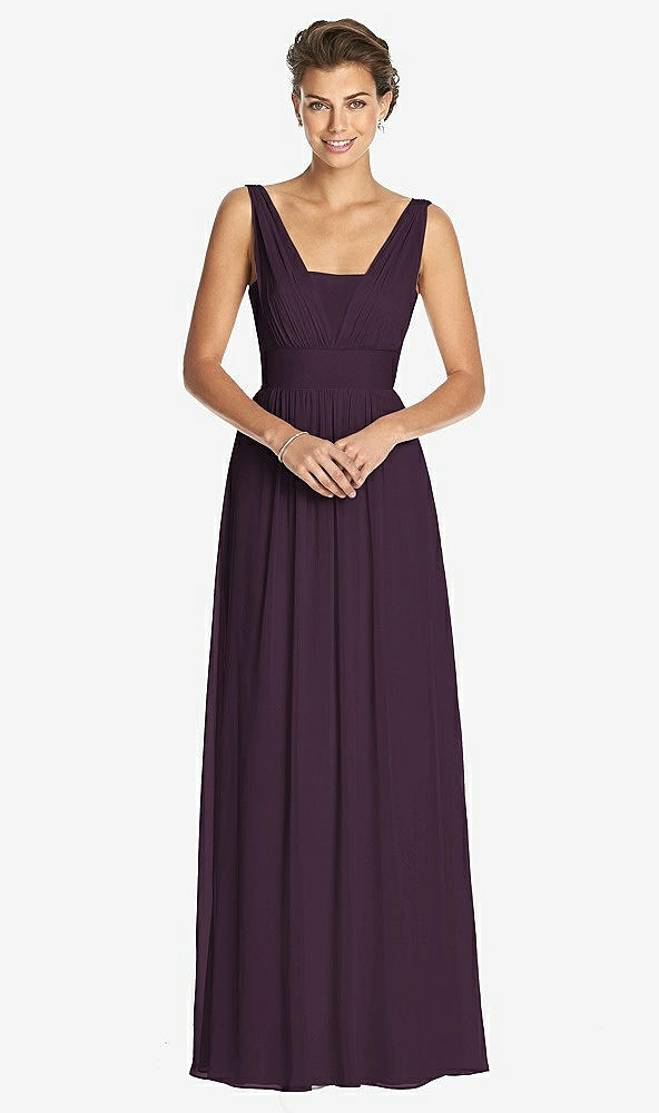 Front View - Aubergine Dessy Collection Bridesmaid Dress 3026