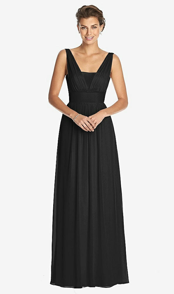 Front View - Black Dessy Collection Bridesmaid Dress 3026