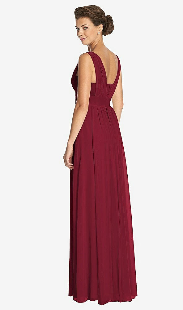 Back View - Burgundy Dessy Collection Bridesmaid Dress 3026