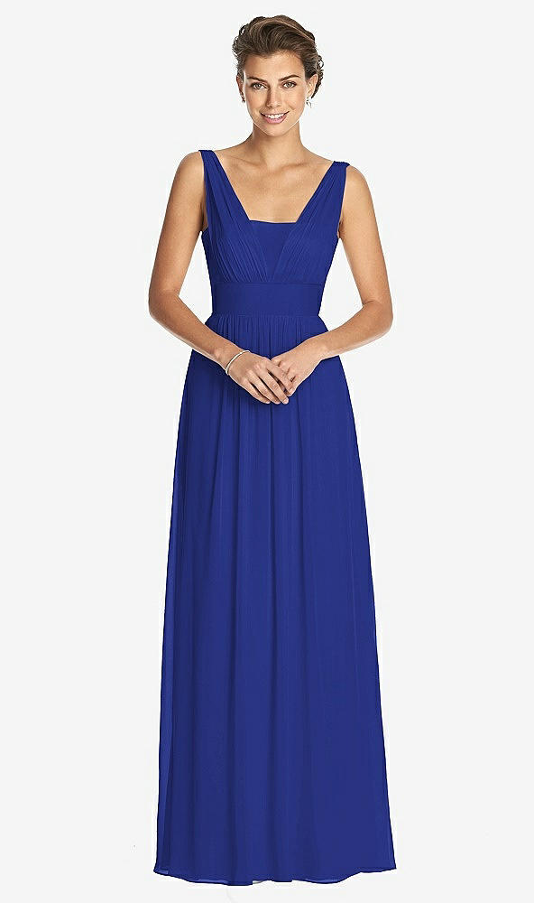 Front View - Cobalt Blue Dessy Collection Bridesmaid Dress 3026