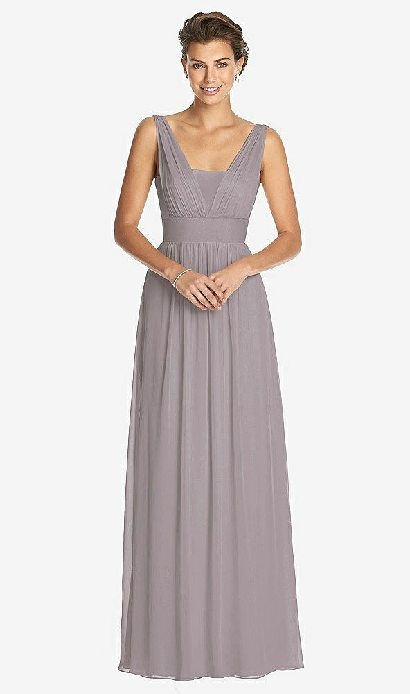 Front View - Cashmere Gray Dessy Collection Bridesmaid Dress 3026