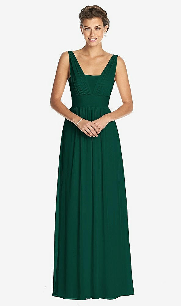 Front View - Hunter Green Dessy Collection Bridesmaid Dress 3026