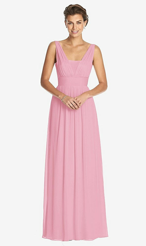 Front View - Peony Pink Dessy Collection Bridesmaid Dress 3026