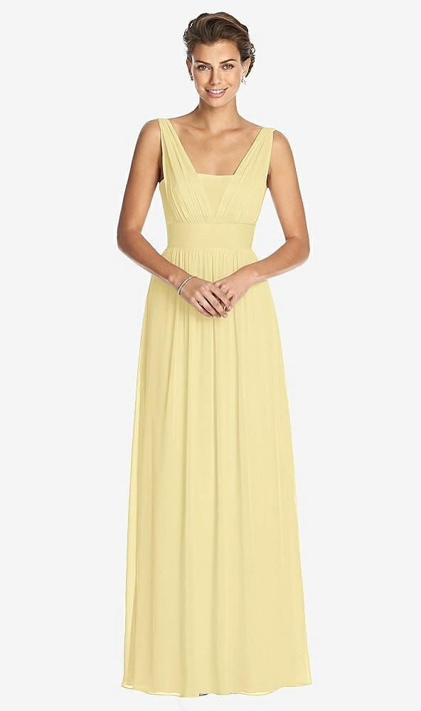 Front View - Pale Yellow Dessy Collection Bridesmaid Dress 3026