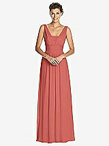 Front View Thumbnail - Coral Pink Dessy Collection Bridesmaid Dress 3026