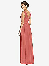 Rear View Thumbnail - Coral Pink Dessy Collection Bridesmaid Dress 3026