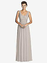 Front View Thumbnail - Taupe Dessy Collection Bridesmaid Dress 3026