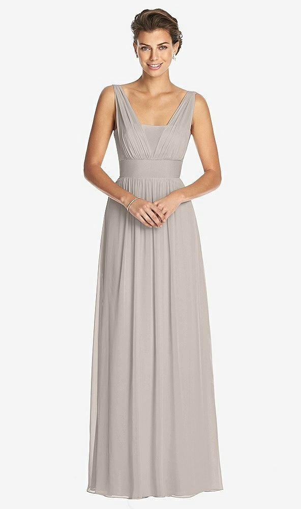 Front View - Taupe Dessy Collection Bridesmaid Dress 3026