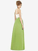 Rear View Thumbnail - Mojito & Ivory Strapless Pleated Skirt Maxi Dress with Pockets