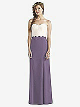 Front View Thumbnail - Lavender & Ivory Social Bridesmaids Dress 8191
