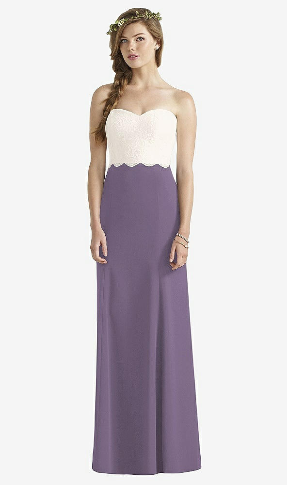 Front View - Lavender & Ivory Social Bridesmaids Dress 8191