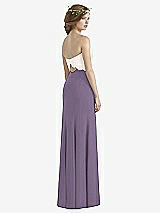 Rear View Thumbnail - Lavender & Ivory Social Bridesmaids Dress 8191