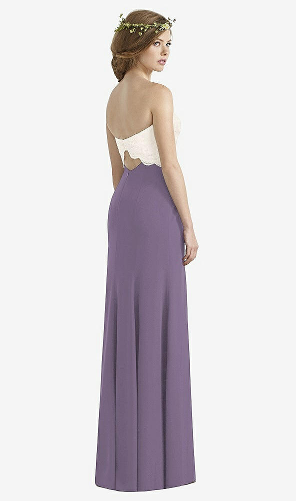 Back View - Lavender & Ivory Social Bridesmaids Dress 8191