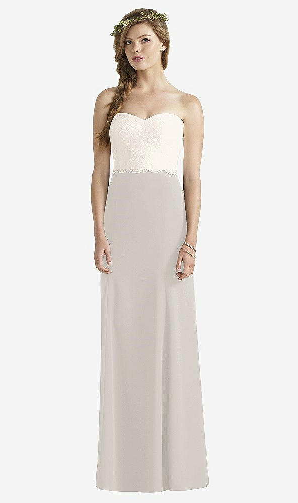 Front View - Oyster & Ivory Social Bridesmaids Dress 8191