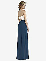 Rear View Thumbnail - Sofia Blue & Ivory Social Bridesmaids Dress 8191