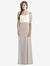 Front View Thumbnail - Taupe & Ivory Social Bridesmaids Dress 8191