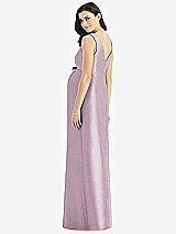 Rear View Thumbnail - Suede Rose Sleeveless Satin Twill Maternity Dress