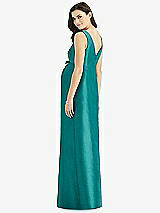 Rear View Thumbnail - Jade Sleeveless Satin Twill Maternity Dress