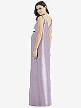 Rear View Thumbnail - Lilac Haze Sleeveless Satin Twill Maternity Dress