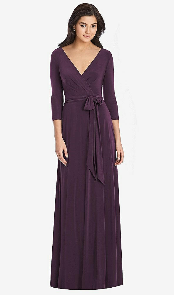 Front View - Aubergine Dessy Collection Bridesmaid Dress 3027