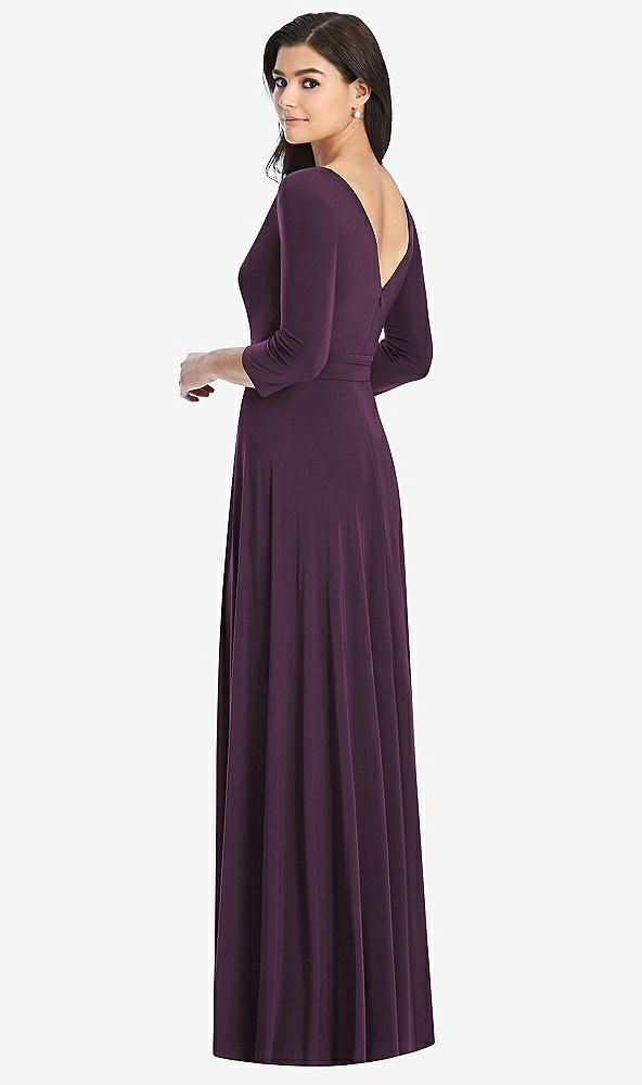 Back View - Aubergine Dessy Collection Bridesmaid Dress 3027