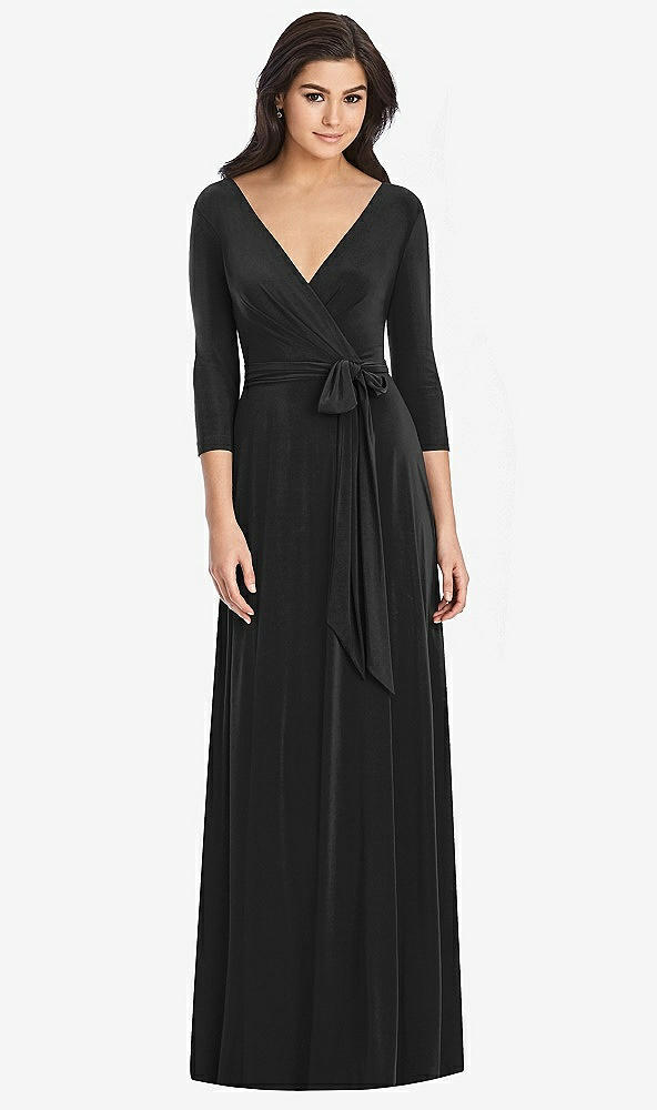 Front View - Black Dessy Collection Bridesmaid Dress 3027
