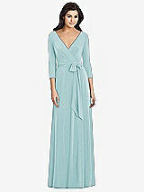 Front View Thumbnail - Canal Blue Dessy Collection Bridesmaid Dress 3027