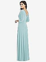 Rear View Thumbnail - Canal Blue Dessy Collection Bridesmaid Dress 3027