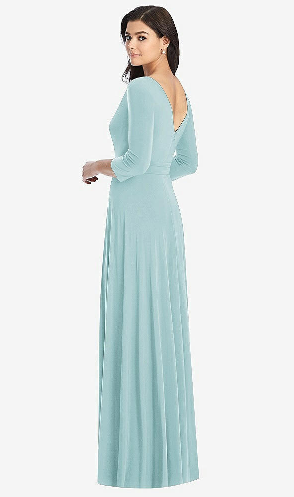 Back View - Canal Blue Dessy Collection Bridesmaid Dress 3027