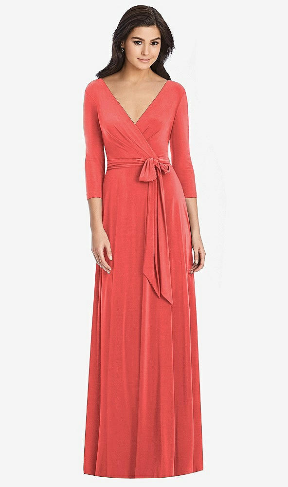 Front View - Perfect Coral Dessy Collection Bridesmaid Dress 3027