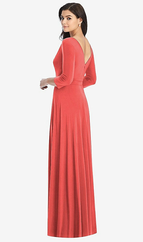 Back View - Perfect Coral Dessy Collection Bridesmaid Dress 3027