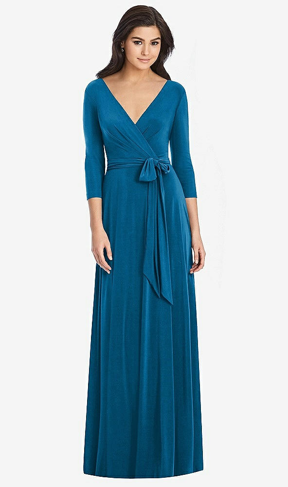 Front View - Ocean Blue Dessy Collection Bridesmaid Dress 3027