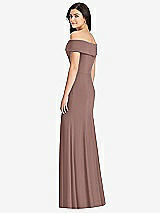Rear View Thumbnail - Sienna Cuffed Off-the-Shoulder Trumpet Gown